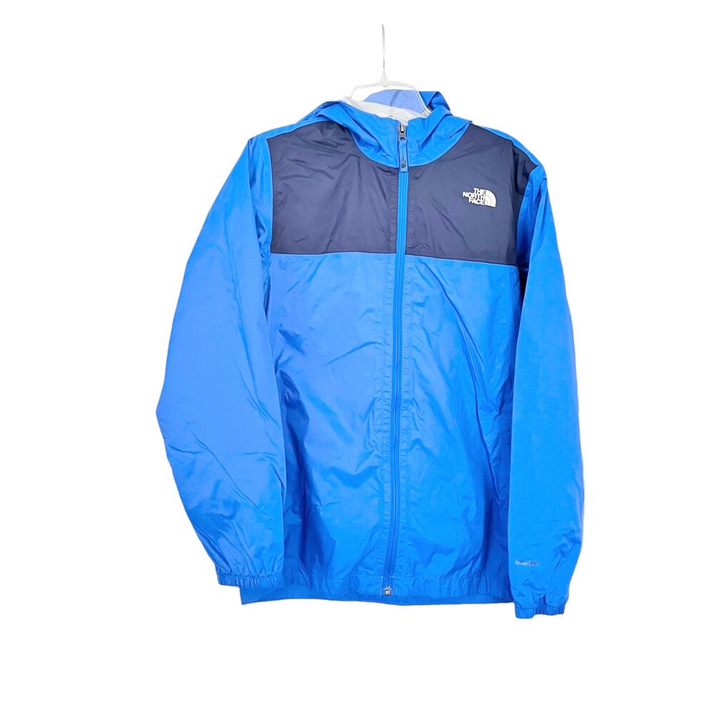 The North Face Boys Blue Windbreaker Hoodie Jacket Size XL 18-20